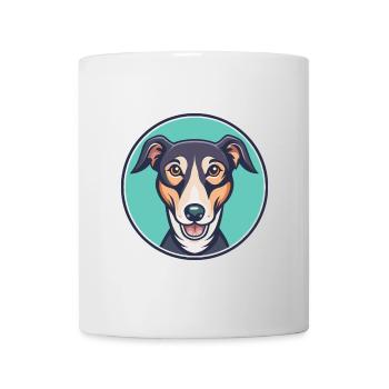 Rajapalayam Dog Breed Funny Cartoon Kawaii Clipart - Mug - white - Front