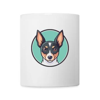Rat Terrier Hund Rasse Lustige Karikatur Kawaii Clipart - Tasse - Weiß - Vorne