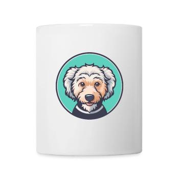 Pumi Hund Rasse Cartoon Kawaii Clipart Illustration - Tasse - Weiß - Vorne