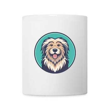 Chien de berger des Pyrénées Race Dessin animé Kawaii Clipart - Mug blanc - blanc - Devant