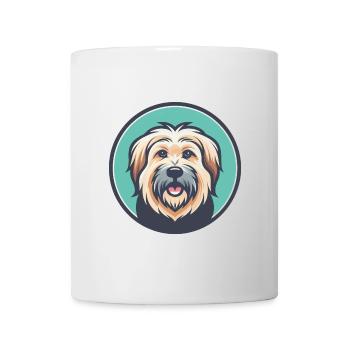 chien de berger des Pyrénées race de chien dessin animé Kawaii Clipart - Mug blanc - blanc - Devant