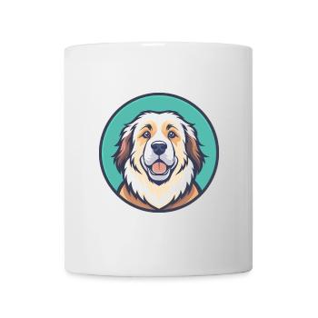 chien de montagne des Pyrénées Race Dessin animé Kawaii Clipart - Mug blanc - blanc - Devant
