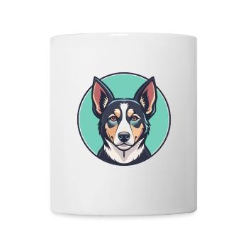 Harlequin russe chien chien race dessin animé Kawaii - Mug blanc - blanc - Devant