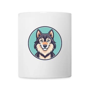 Saarloos Wolfdog Hunderasse Cartoon Kawaii Clipart - Tasse - Weiß - Vorne
