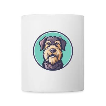 Terrier russe chien race dessin animé Kawaii Clipart - Mug blanc - blanc - Devant