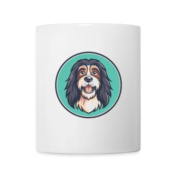 Schapendoes Chien Race Drôle Dessin animé Kawaii Clipart - Mug blanc - blanc - Devant