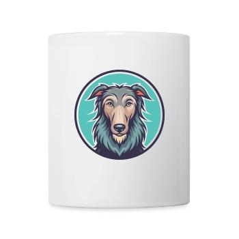 Scottish Deerhound Dog Breed Cartoon Kawaii - Mug - white - Front