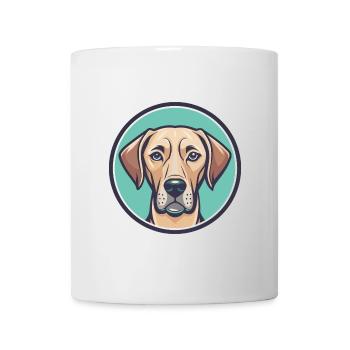 Rhodesian Ridgeback Chien Race Drôle Dessin Animé Kawaii - Mug blanc - blanc - Devant