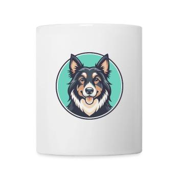 Romanian Raven Shepherd Dog Breed Cartoon Kawaii - Mug - white - Front