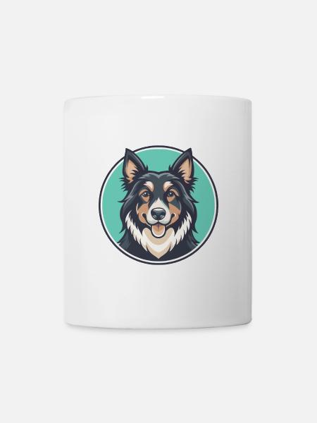 Rumänischer Rabe Schäferhund Hunderasse Karikatur Kawaii - Tasse - Weiß