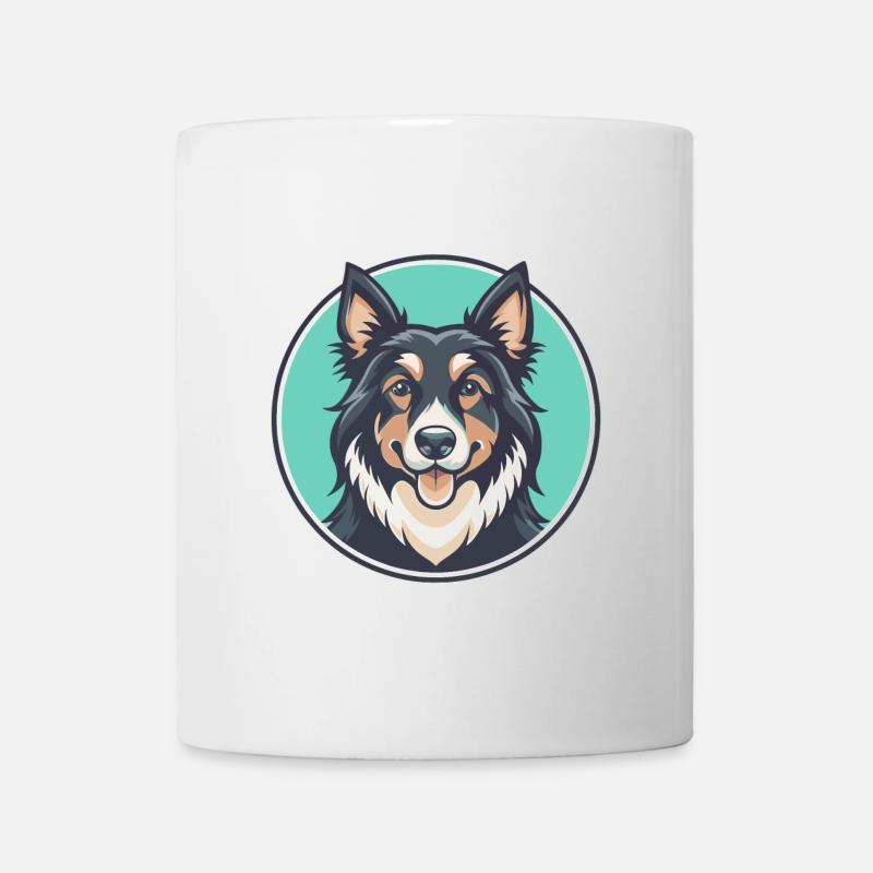Rumänischer Rabe Schäferhund Hunderasse Karikatur Kawaii - Tasse - Weiß