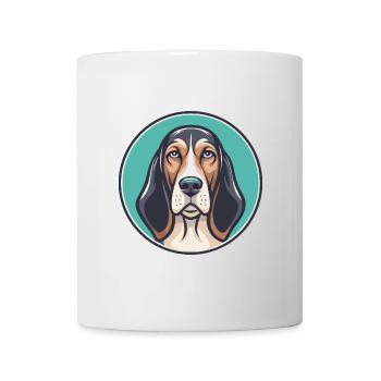 Chien de chasse russe race dessin animé Kawaii Clipart animal de compagnie - Mug blanc - blanc - Devant