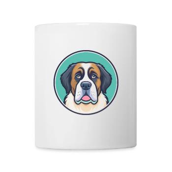 Saint Bernard Chien Race Dessin Animé Kawaii Clipart Animal de compagnie - Mug blanc - blanc - Devant