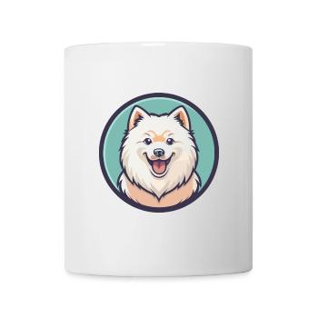 Samoyède Chien Race Dessin Animé Personnage Kawaii Clipart - Mug blanc - blanc - Devant