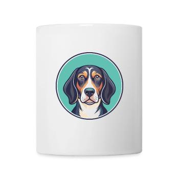 Chien de chasse tricolore serbe Race Dessin animé Kawaii - Mug blanc - blanc - Devant