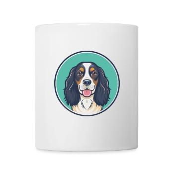 Russian Spaniel Dog Breed Cartoon Kawaii Clipart - Mug - white - Front