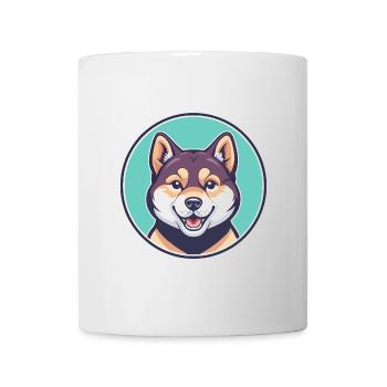 Shikoku Dog Breed Cartoon Character Kawaii Clipart - Mug - white - Front
