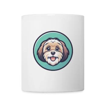 ShihPoo Hunderasse Cartoon Figur Kawaii Clipart - Tasse - Weiß - Vorne