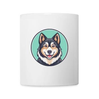 Sibérien Laïka Chien Race Dessin animé Kawaii Clipart - Mug blanc - blanc - Devant