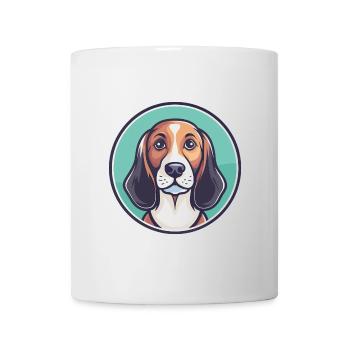 Smaland Hound Hund Rasse Cartoon Kawaii Clipart Haustier - Tasse - Weiß - Vorne
