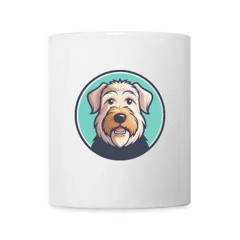 Pelage doux Wheaten Terrier Chien Race Dessin animé Animal de compagnie - Mug blanc - blanc - Devant
