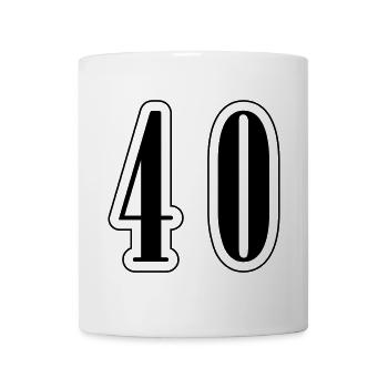 40 Symbole numérique - Mug blanc - blanc - Devant