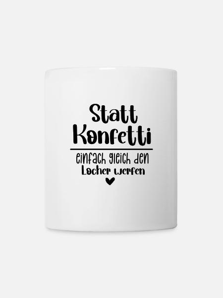 Hole Punch Confetti Throw - Mug - white
