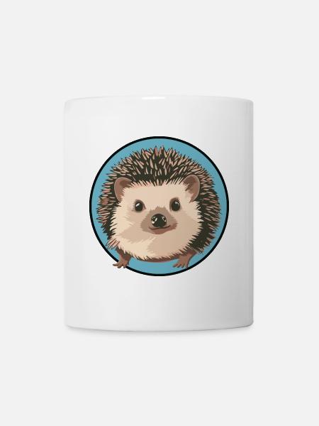 Hedgehog Prickly Pointed - Mug - white