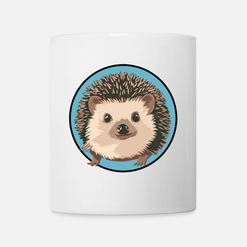 Hedgehog Prickly Pointed - Mug - white