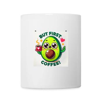 Funny Avocado Coffee Lover Shirt - Mug - white - Front
