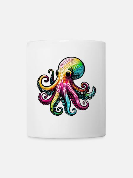 Pieuvre - Mug blanc - blanc