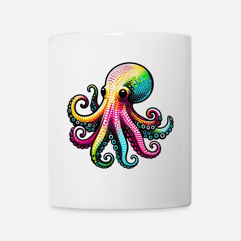 Pieuvre - Mug blanc - blanc