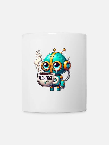 CoffeeFueled Robot Recharge Mode - Mug - white