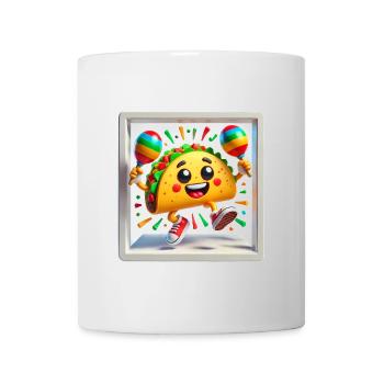 Dancing Taco with Maracas Fun Design - Mug - white - Front