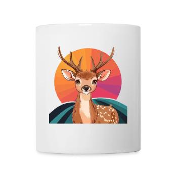 Hirsch Waldbewohner Reh - Tasse - Weiß - Vorne