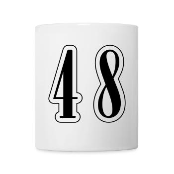 48 Zahl symbol - Tasse - Weiß - Vorne