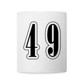 49 Zahl symbol - Tasse - Weiß - Vorne