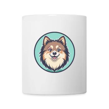 Spitz Chien Race Dessin animé Kawaii Clipart Animal Animal de compagnie - Mug blanc - blanc - Devant