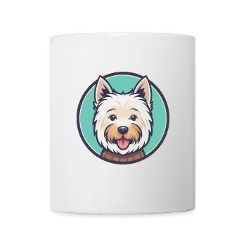 Westie Hund Rasse Cartoon Kawaii Clipart Tier Haustier - Tasse - Weiß - Vorne