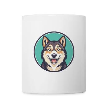 Westsibirische Laika Hunderasse Lustiger Cartoon Kawaii - Tasse - Weiß - Vorne