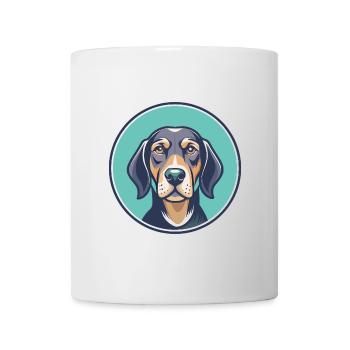 Chien courant tyrolien race Dessin animé Kawaii Clipart - Mug blanc - blanc - Devant
