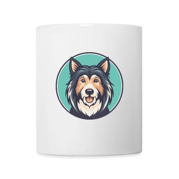 Ovcharka Chien Russe du Sud Race Dessin Animé Kawaii - Mug blanc - blanc - Devant