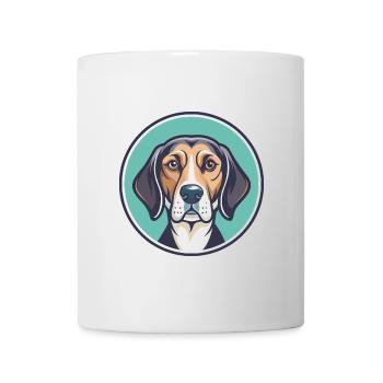 St Hubert Jura Hound Dog Breed Cartoon Kawaii Pet - Mug - white - Front