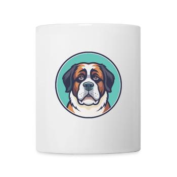 St Bernard Chien Race Dessin Animé Kawaii Clipart Animal - Mug blanc - blanc - Devant
