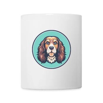Sussex Spaniel Dog Breed Cartoon Kawaii Clipart - Mug - white - Front