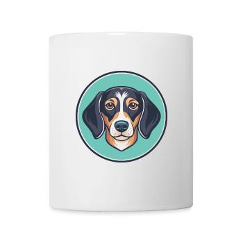Dessin animé kawaii de race de chien de race Dachshund Westphalien - Mug blanc - blanc - Devant