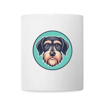 Wirehaired Dachshund Dog Breed Cartoon Kawaii Pet - Mug - white - Front