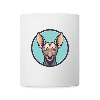 Xoloitzcuintle Hunderasse Cartoon Kawaii Clipart - Tasse - Weiß - Vorne