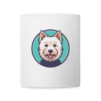 West Highland White Terrier Hund Rasse Cartoon Haustier - Tasse - Weiß - Vorne