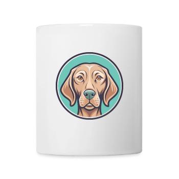 Vizsla chien race dessin animé Kawaii Clipart animal de compagnie - Mug blanc - blanc - Devant